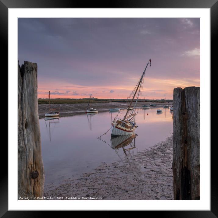 Low tide Framed Mounted Print by Paul Thetford