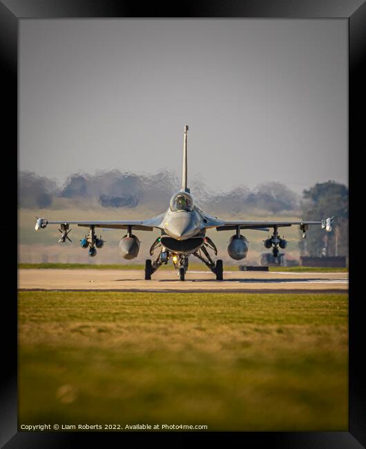 USAF F16 Fighting Falcon  Framed Print by Liam Roberts