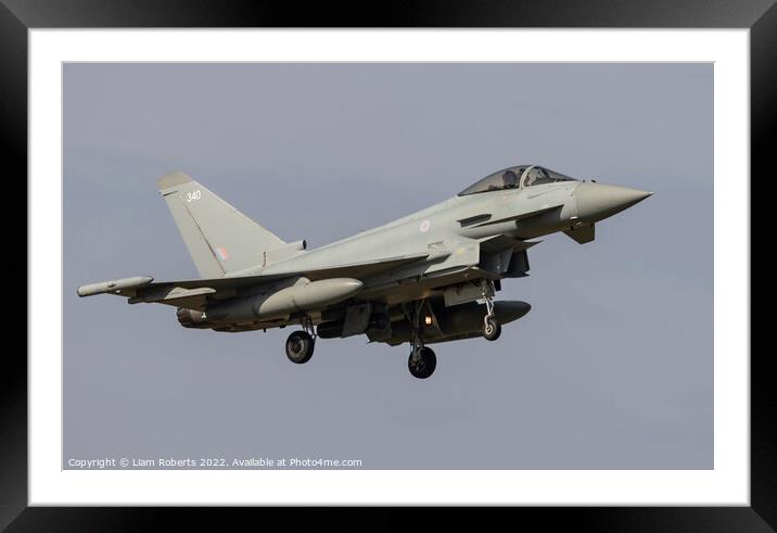 Royal Air Force Eurofighter Typhoon 'ZK340'  Framed Mounted Print by Liam Roberts