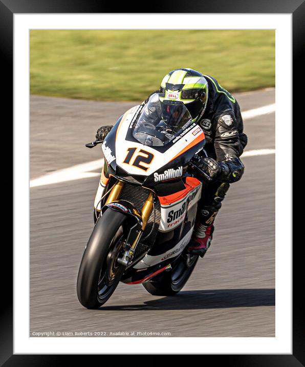 No Limits track day rider Framed Mounted Print by Liam Roberts