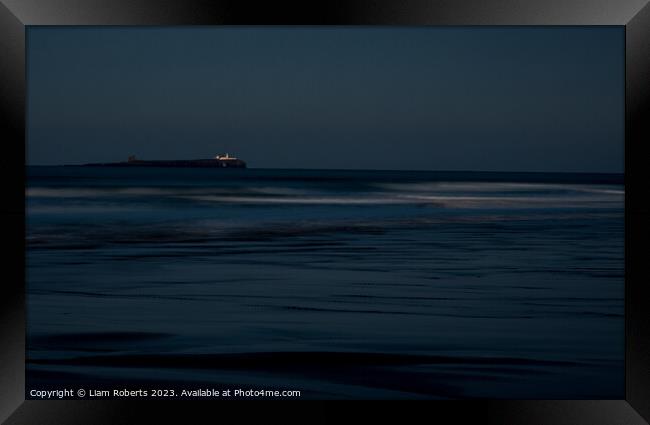 Overlooking Farne Island at Dusk Framed Print by Liam Roberts