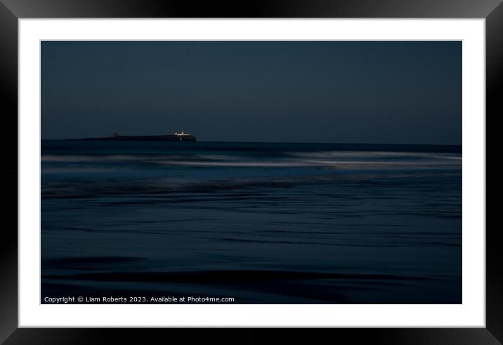 Overlooking Farne Island at Dusk Framed Mounted Print by Liam Roberts