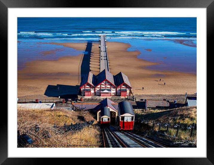 Saltburn Pier Framed Mounted Print by Andrew  Sturdy