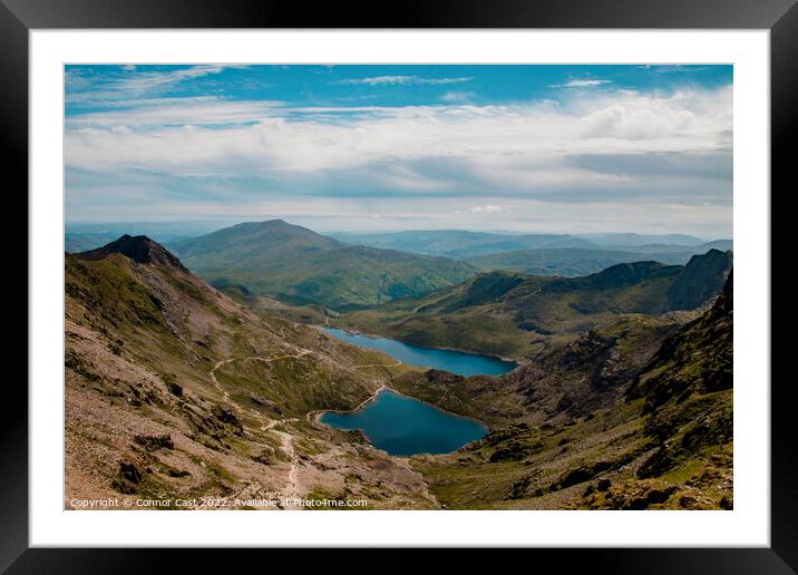 Lakes of Snowdon  Framed Mounted Print by Connor Cast