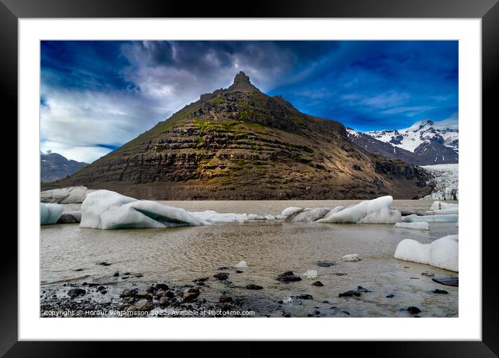 " Svinafellsjokull " Glacier Iceland. Framed Mounted Print by Hörður Vilhjálmsson