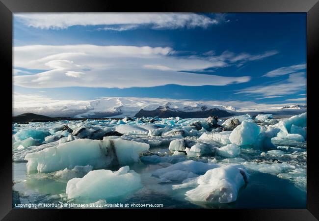 Glacier Lagoon Framed Print by Hörður Vilhjálmsson