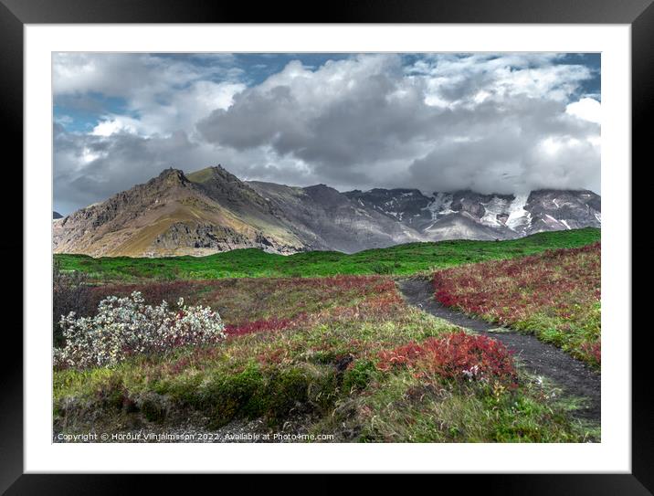 Majestic Autumn in the Icelandic Highlands Framed Mounted Print by Hörður Vilhjálmsson