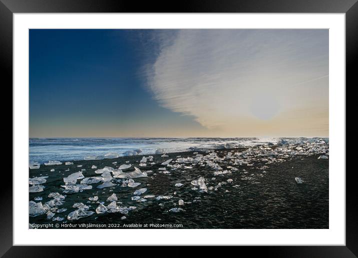 Glacial Winter Paradise Framed Mounted Print by Hörður Vilhjálmsson
