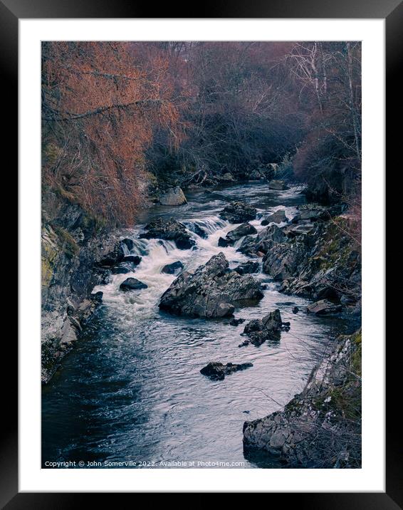 River Rapids Framed Mounted Print by John Somerville