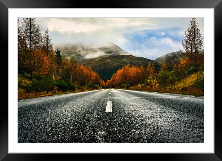 The Nevis Ending Road Framed Mounted Print by Storyography Photography