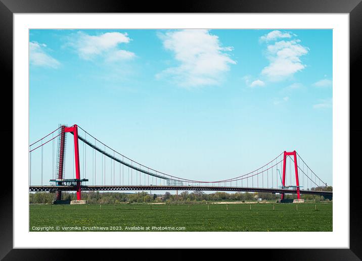 Bridge in Emmerich am Rhein Germany Framed Mounted Print by Veronika Druzhnieva