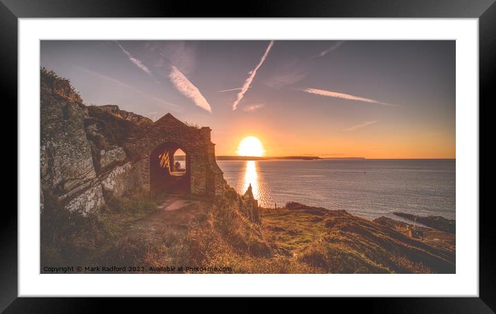 Sunrise at the Grotto Framed Mounted Print by Mark Radford