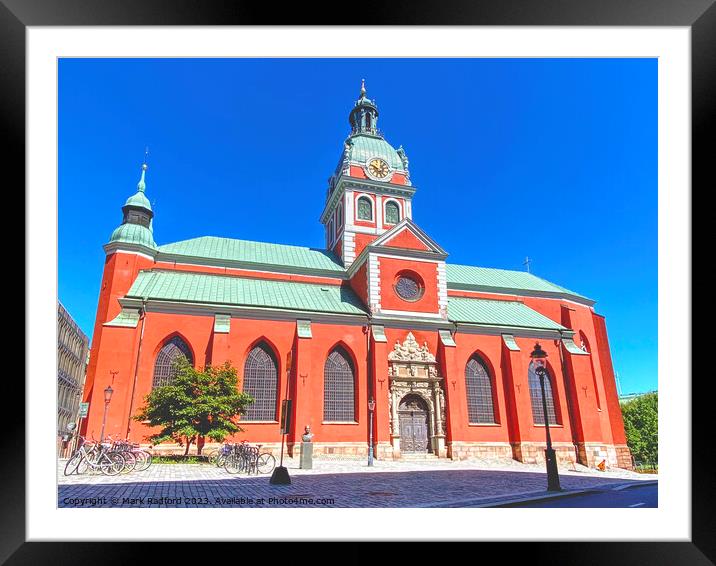 St Jakobs Church in Stockholm Framed Mounted Print by Mark Radford