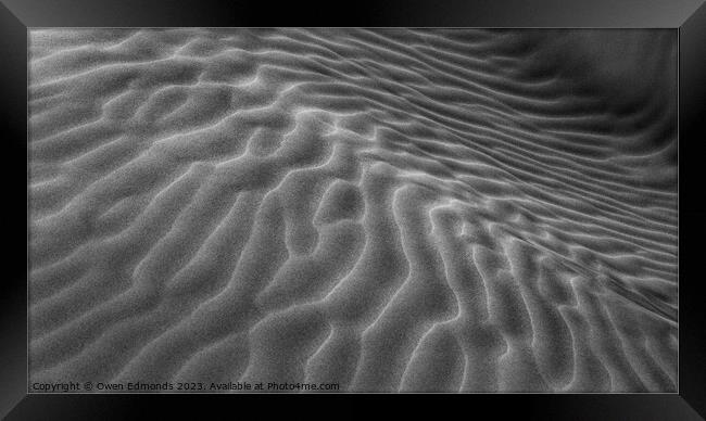 Abstract Sand Framed Print by Owen Edmonds