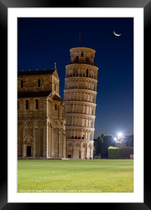 Leaning Tower of Pisa Framed Mounted Print by Owen Edmonds