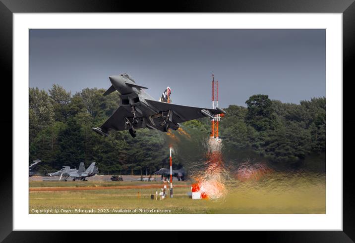 Takeoff Framed Mounted Print by Owen Edmonds