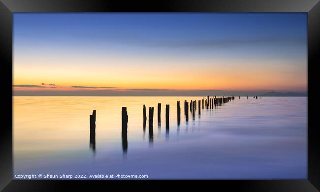 Sunset on Ice Framed Print by Shaun Sharp