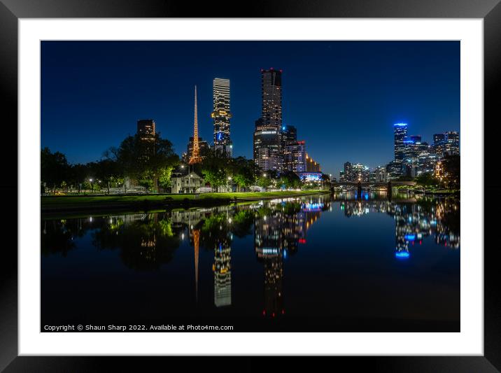 Melbourne during Lockdown Framed Mounted Print by Shaun Sharp