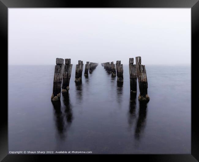 Pylons set in marble Framed Print by Shaun Sharp