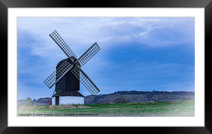 Pitstone Windmill, Pitstone, Buckinghamshire Framed Mounted Print by Mark Weekes