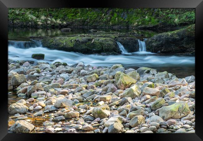 River Tawe, Abercraf, Wales. Framed Print by Mark Weekes