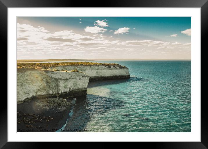 Cliffs in Puerto Madryn - Argentina Framed Mounted Print by Lucas Mann