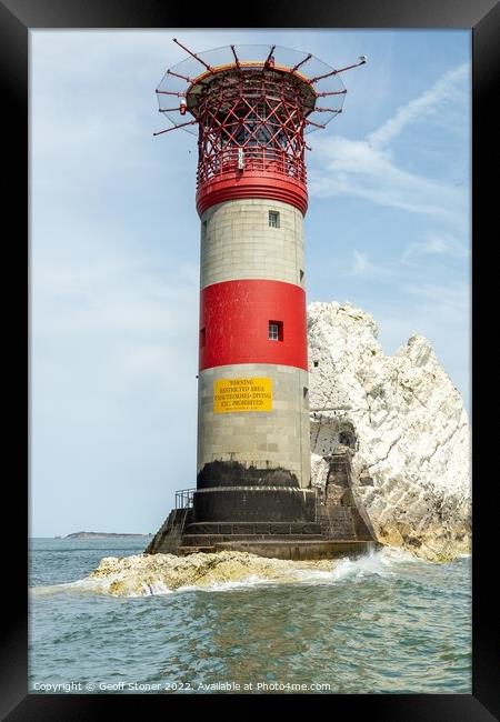 The Needles Lighthouse Framed Print by Geoff Stoner