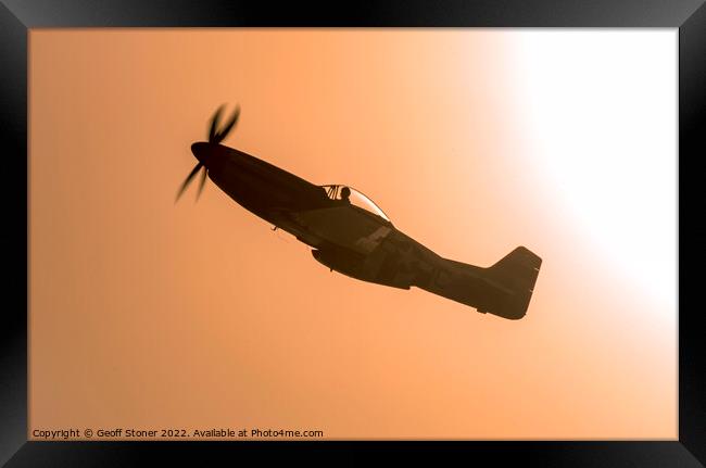 P51 Mustang Over Bournemouth Framed Print by Geoff Stoner