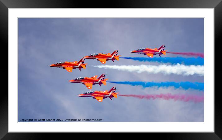 Red Arrows Framed Mounted Print by Geoff Stoner