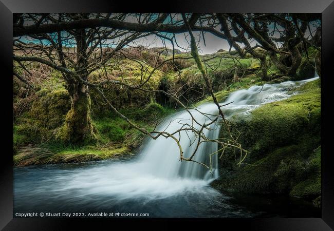 The Enchanted Waterfalls Of Red Brook Framed Print by Stuart Day