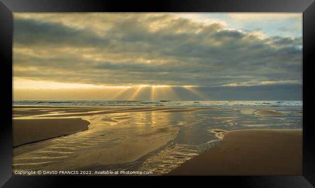 Majestic Sunrise over Montrose Bay Framed Print by DAVID FRANCIS