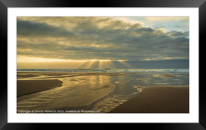 Majestic Sunrise over Montrose Bay Framed Mounted Print by DAVID FRANCIS