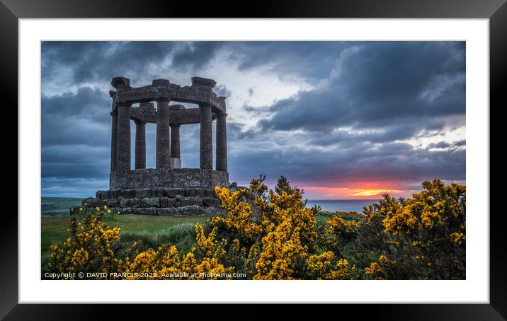 Iconic Stonehaven War Memorial Sunrise Framed Mounted Print by DAVID FRANCIS