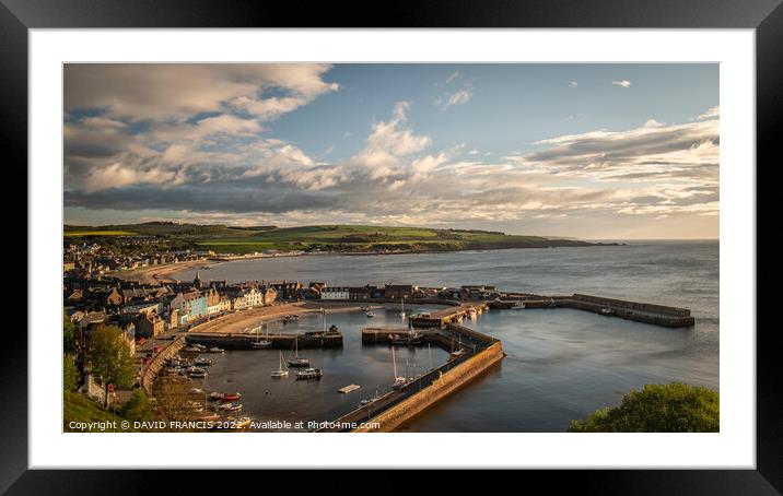 Majestic Stonehaven Bay Framed Mounted Print by DAVID FRANCIS