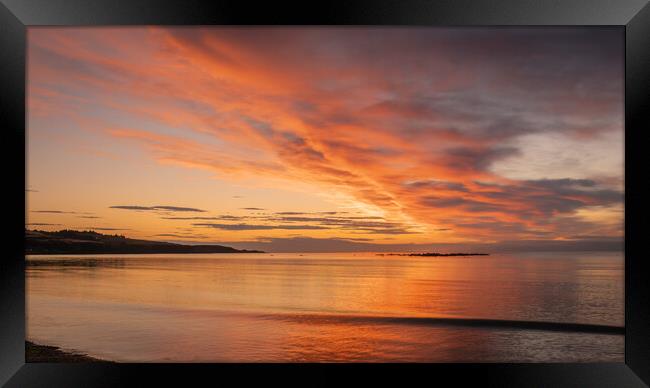 Majestic Sunrise at Stonehaven Bay Framed Print by DAVID FRANCIS