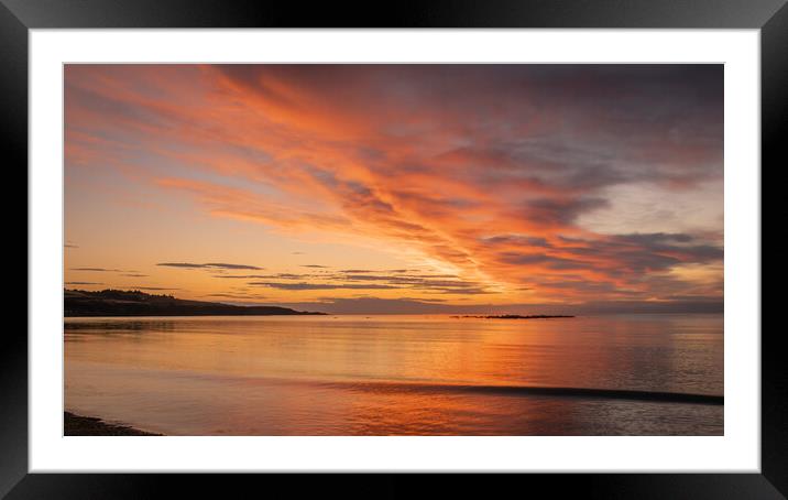 Majestic Sunrise at Stonehaven Bay Framed Mounted Print by DAVID FRANCIS