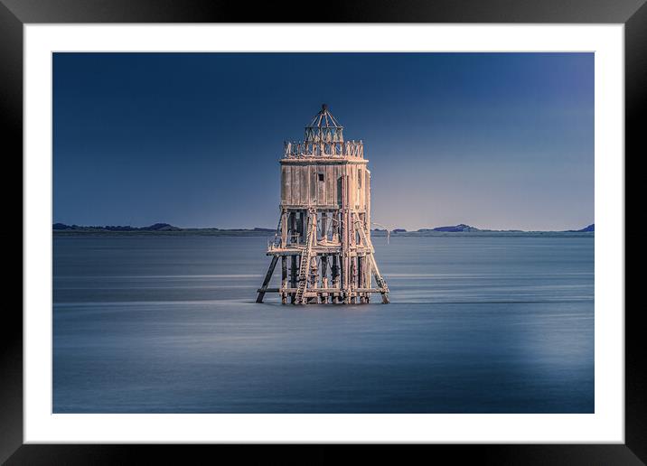 A Beacon of Moonlit Serenity Framed Mounted Print by DAVID FRANCIS