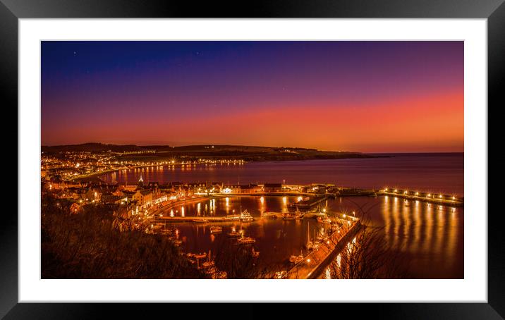 Majestic Sunrise over Stonehaven Bay Framed Mounted Print by DAVID FRANCIS