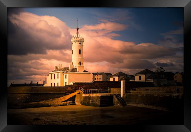 The Signal Tower at Arbroath in Scotland Framed Print by DAVID FRANCIS