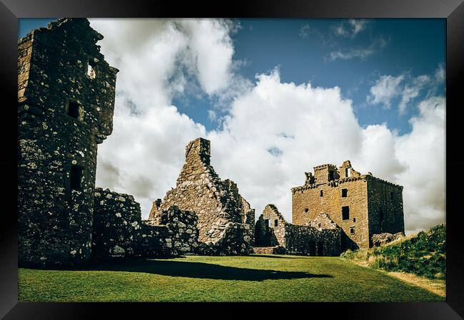 Dunnottar Castle near Stonehaven Framed Print by DAVID FRANCIS