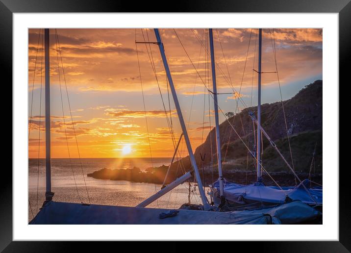 Sunrise at Botany Bay in Stonehaven Framed Mounted Print by DAVID FRANCIS
