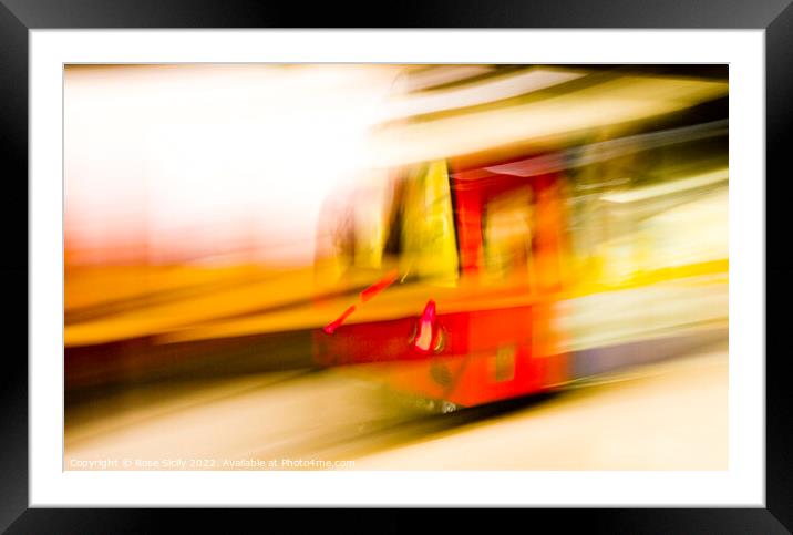 London underground tube train UK Framed Mounted Print by Rose Sicily