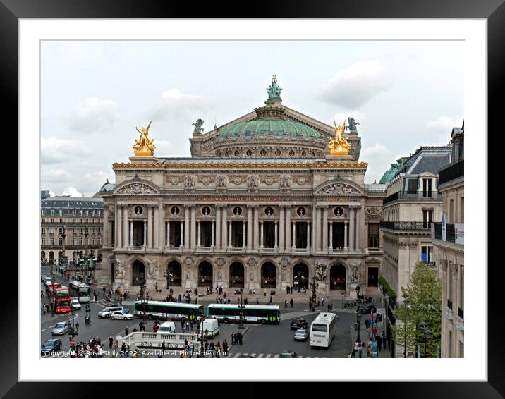 Academie Nationale de Musique, Paris France Framed Mounted Print by Rose Sicily