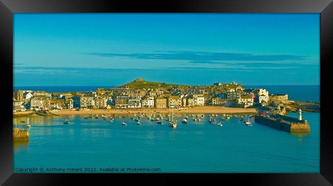 St.Ives Harbour Cornwall  Framed Print by Anthony miners