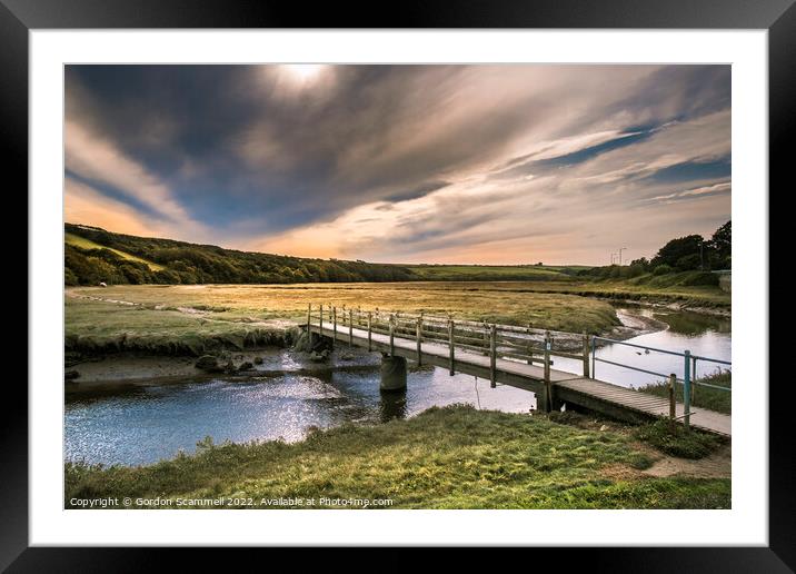Early evening sunlight over the Gannel in Newquay, Framed Mounted Print by Gordon Scammell