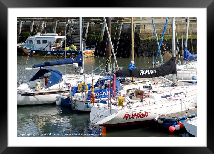 Scarborough Yachts Framed Mounted Print by Drew Gardner