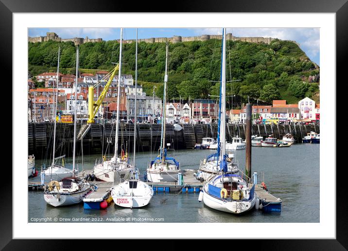 Scarborough Harbour Framed Mounted Print by Drew Gardner