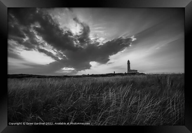 Flamborough Head Lighthouse Framed Print by Drew Gardner