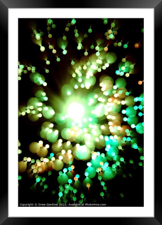 Fibre Optic Lights Framed Mounted Print by Drew Gardner
