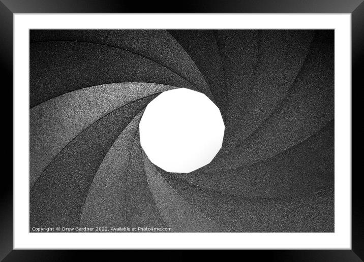 Aperture  Framed Mounted Print by Drew Gardner